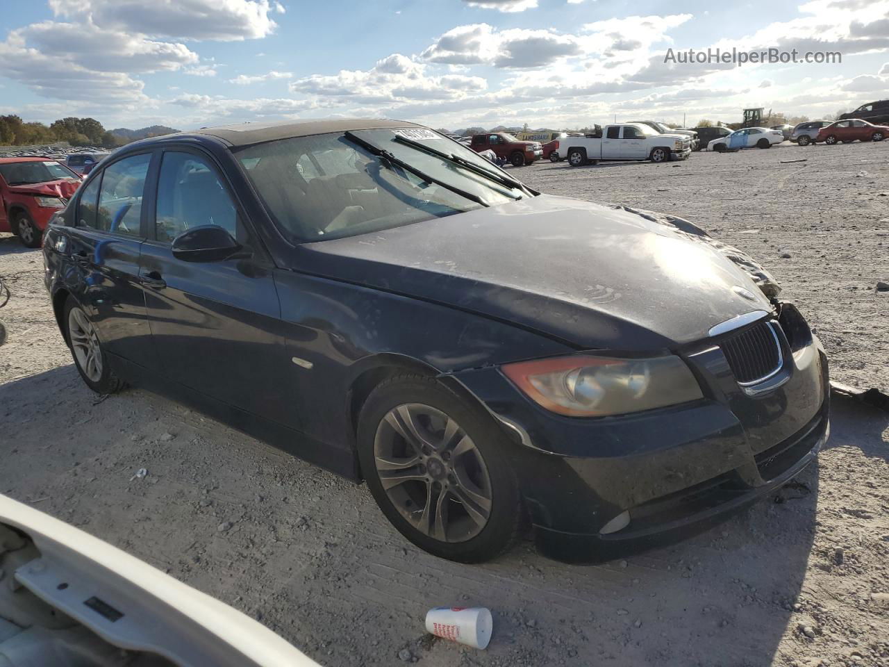 2008 Bmw 328 I Black vin: WBAVA37508NL55414