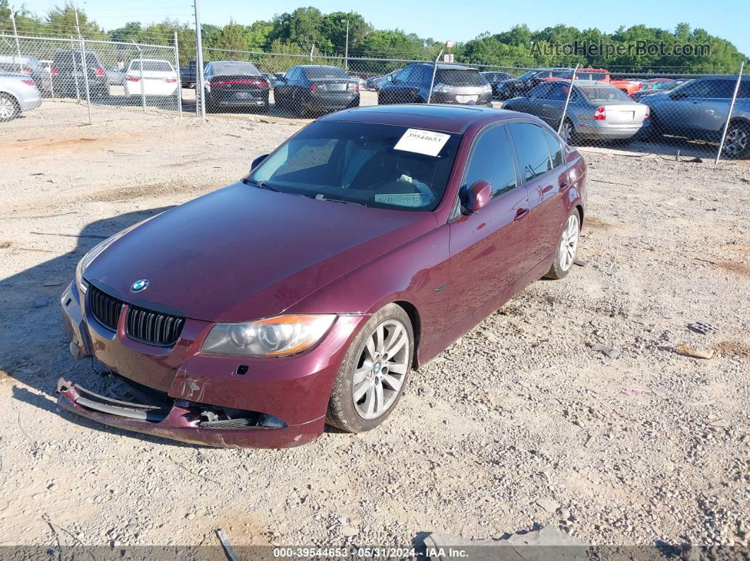 2008 Bmw 328i   Burgundy vin: WBAVA37518NL55051