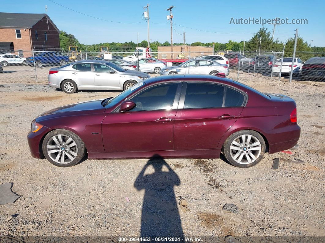 2008 Bmw 328i   Бордовый vin: WBAVA37518NL55051