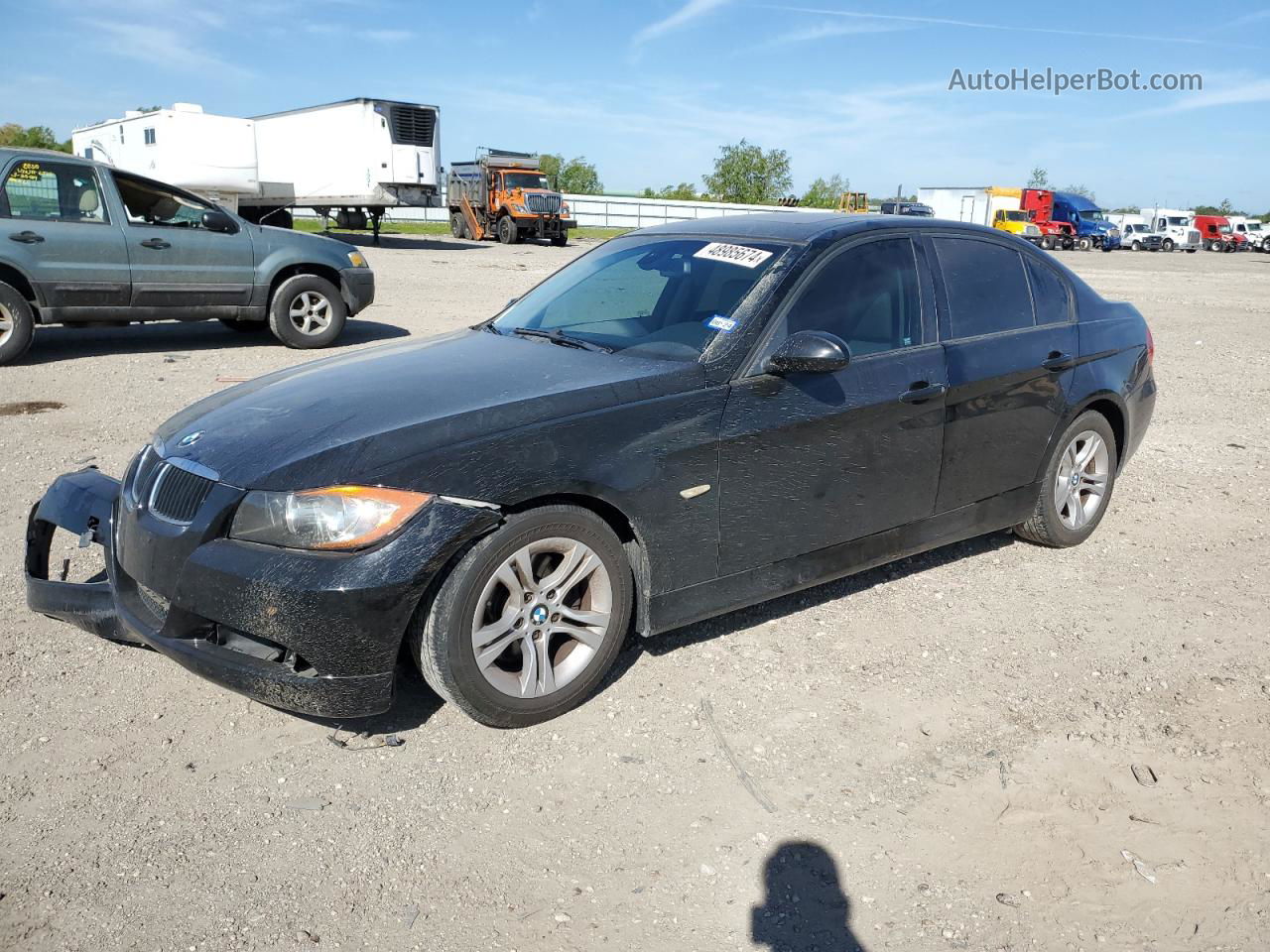 2008 Bmw 328 I Black vin: WBAVA37538NL50823