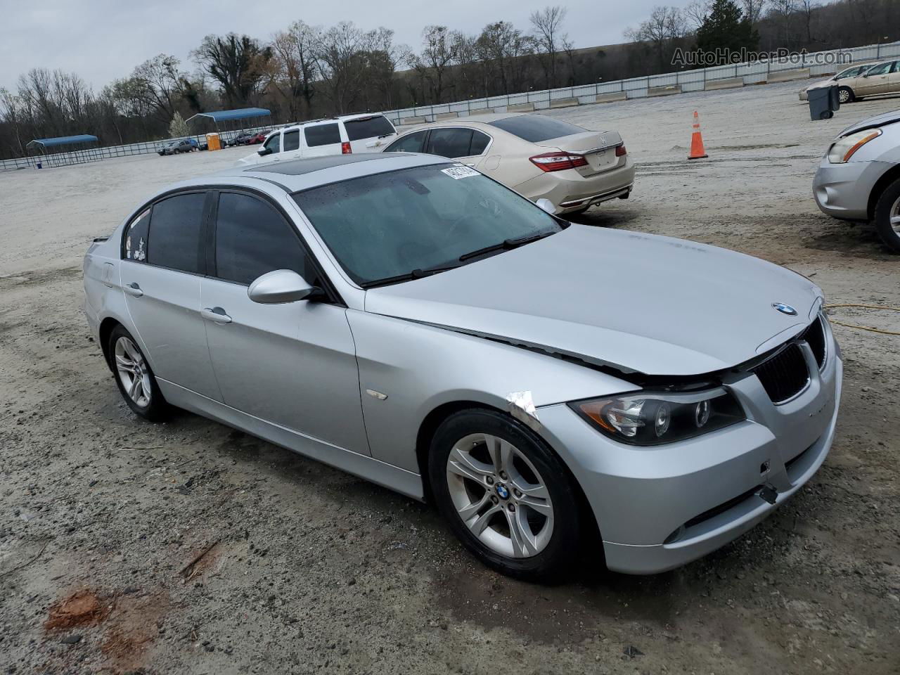 2008 Bmw 328 I Серебряный vin: WBAVA37538NL58145