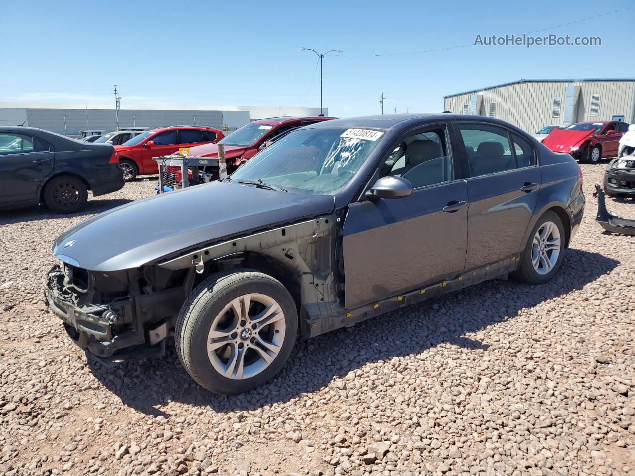 2008 Bmw 328 I Charcoal vin: WBAVA37548NL50197