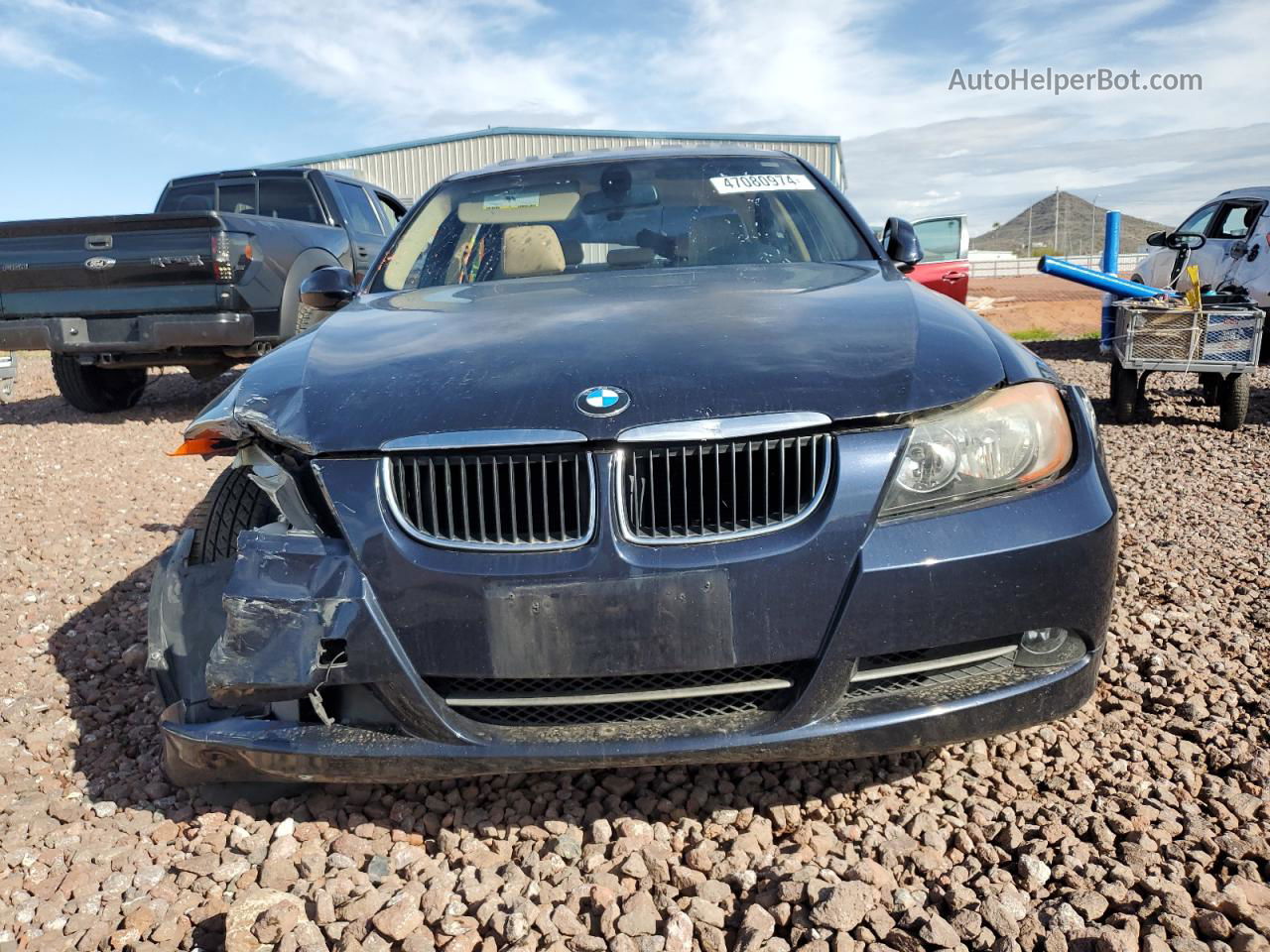 2008 Bmw 328 I Blue vin: WBAVA37548NL54993