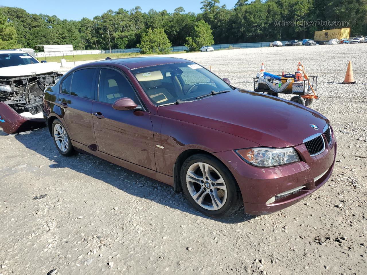 2008 Bmw 328 I Burgundy vin: WBAVA37558NL51729