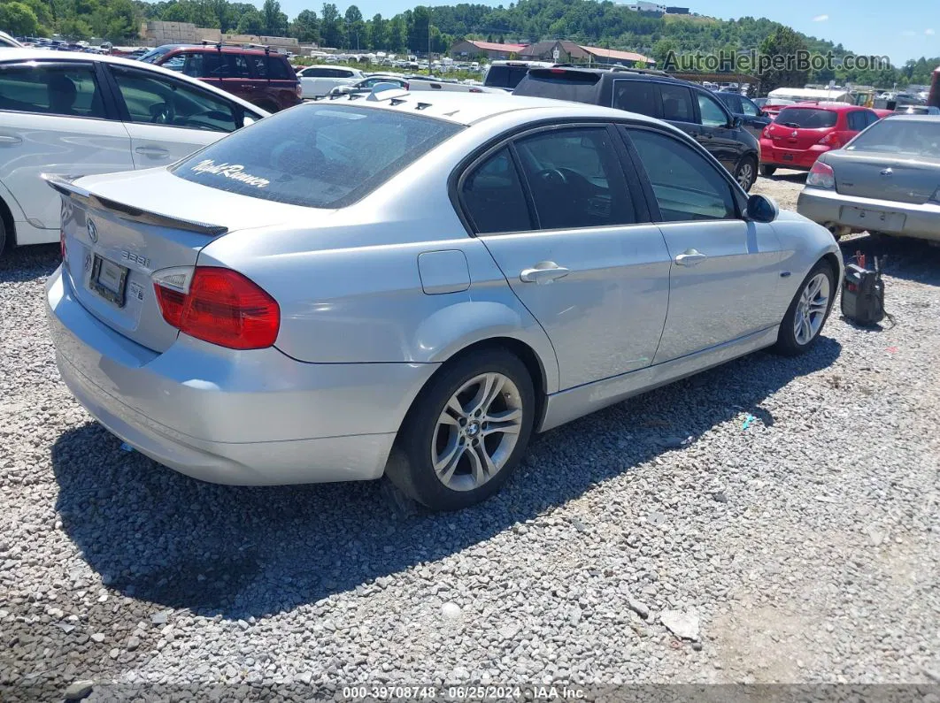 2008 Bmw 328i   Silver vin: WBAVA37558NL52038