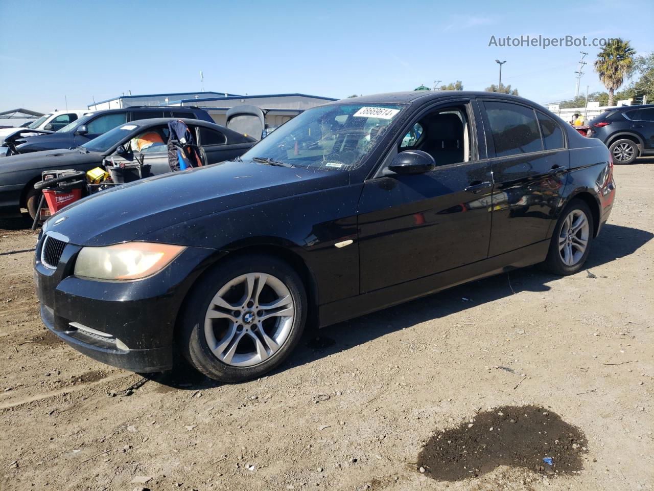 2008 Bmw 328 I Black vin: WBAVA37558NL53805