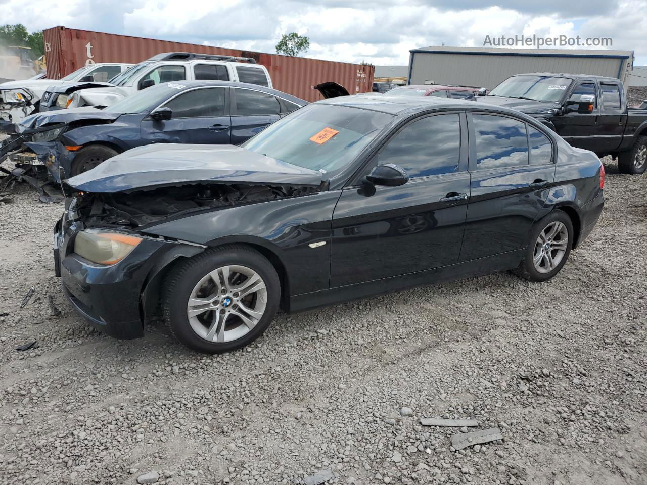 2008 Bmw 328 I Черный vin: WBAVA37568NL43753