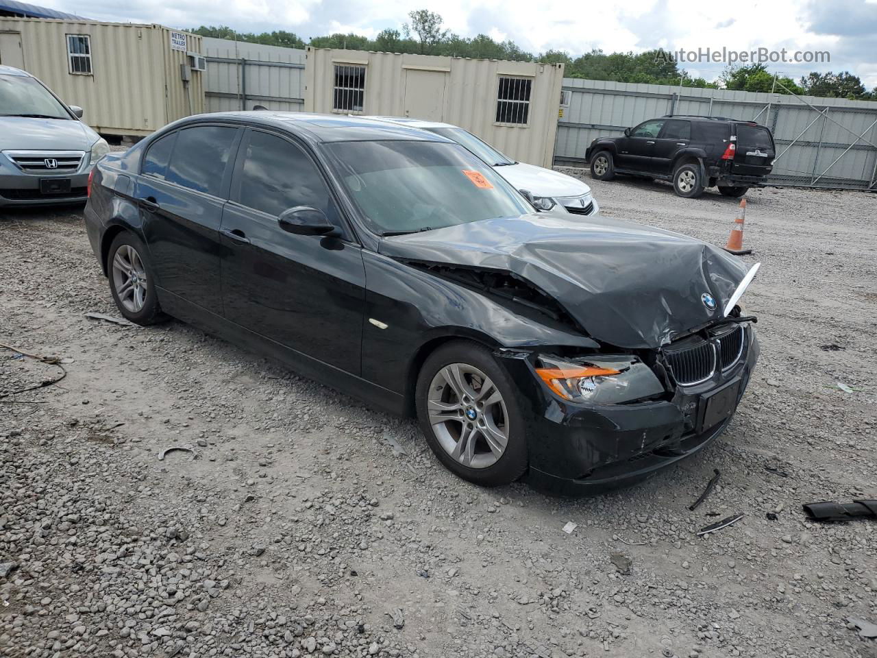 2008 Bmw 328 I Черный vin: WBAVA37568NL43753