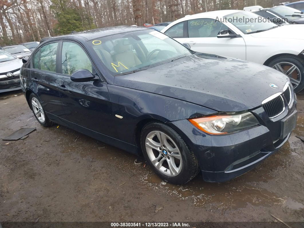 2008 Bmw 328i   Синий vin: WBAVA37578NL56687