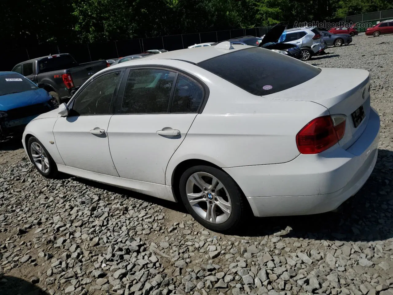 2008 Bmw 328 I White vin: WBAVA37578NL57306