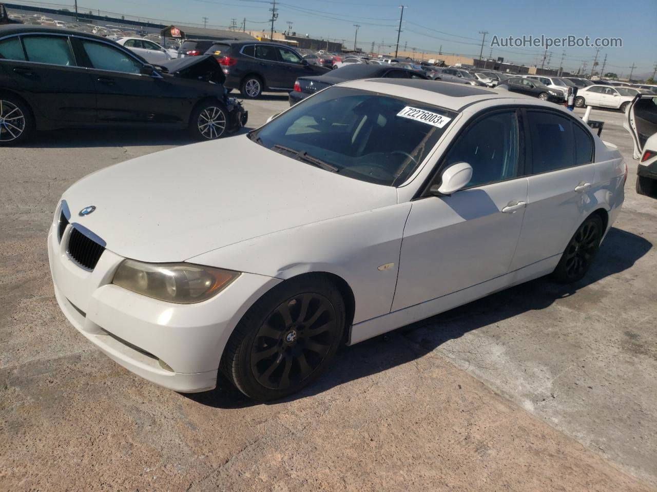 2008 Bmw 328 I White vin: WBAVA37588NL43799