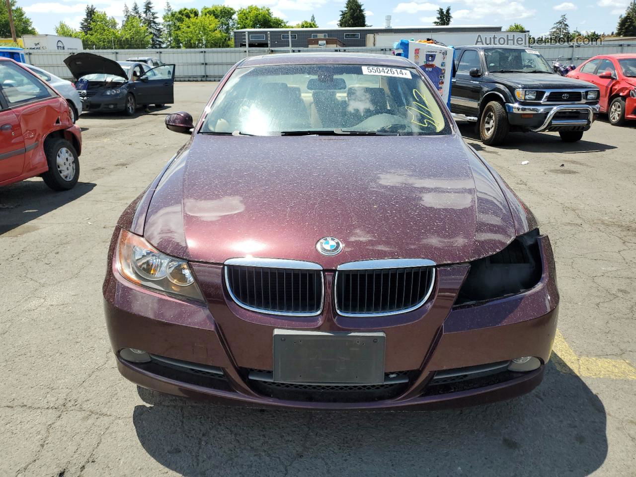 2008 Bmw 328 I Purple vin: WBAVA37588NL47383