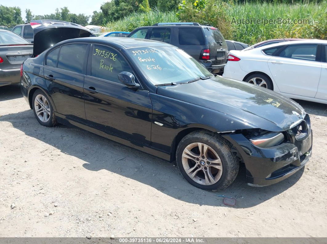 2008 Bmw 328i   Черный vin: WBAVA37588NL51725