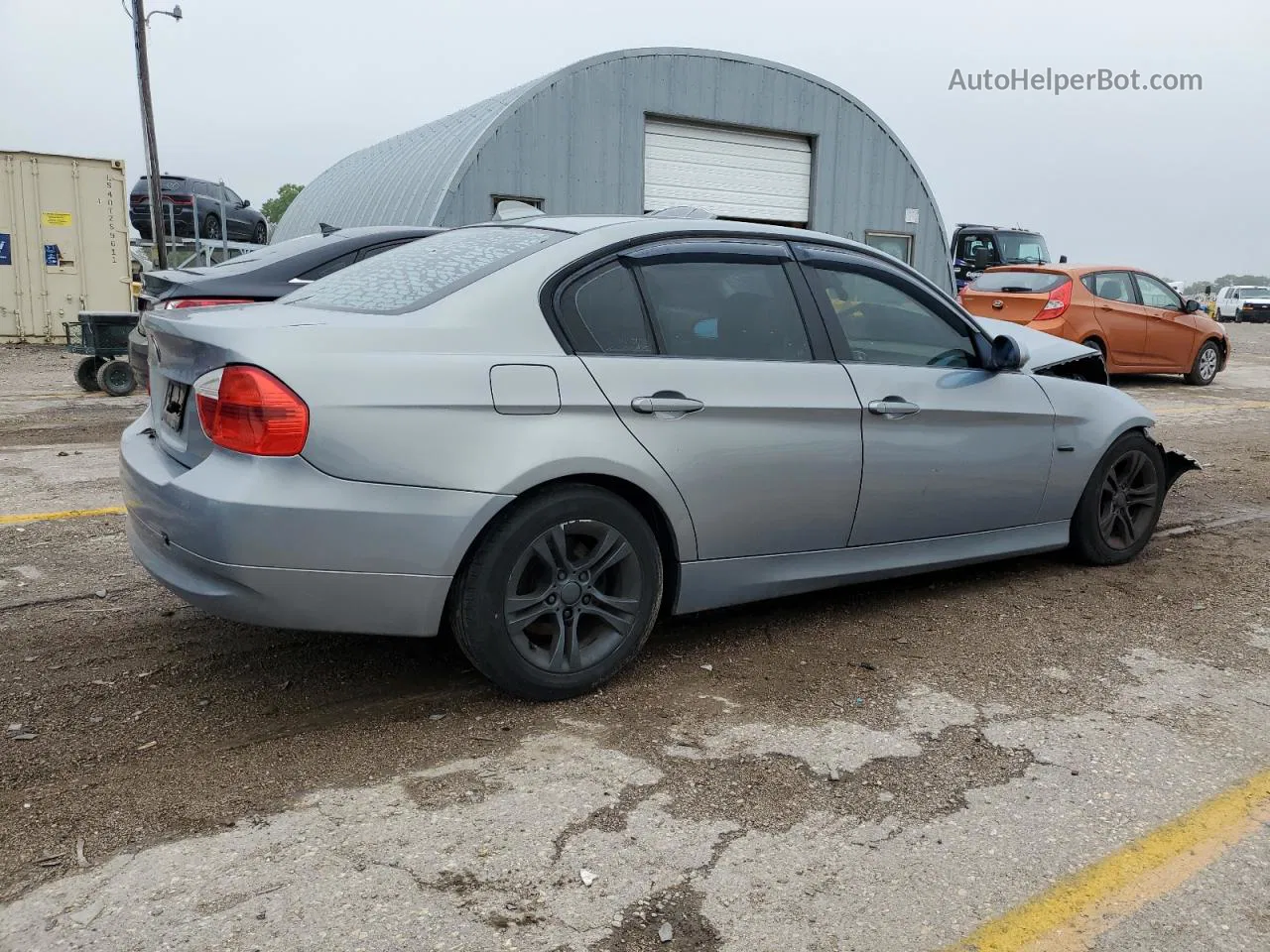 2008 Bmw 328 I Silver vin: WBAVA37598NL53855