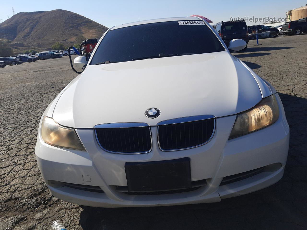 2008 Bmw 328 I White vin: WBAVA37598NL57498