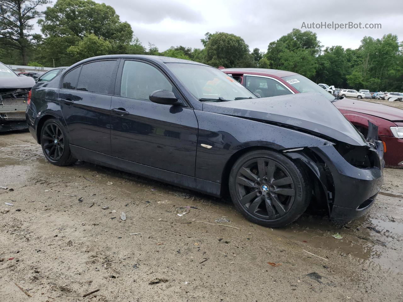 2008 Bmw 328 I Blue vin: WBAVA375X8NL58739