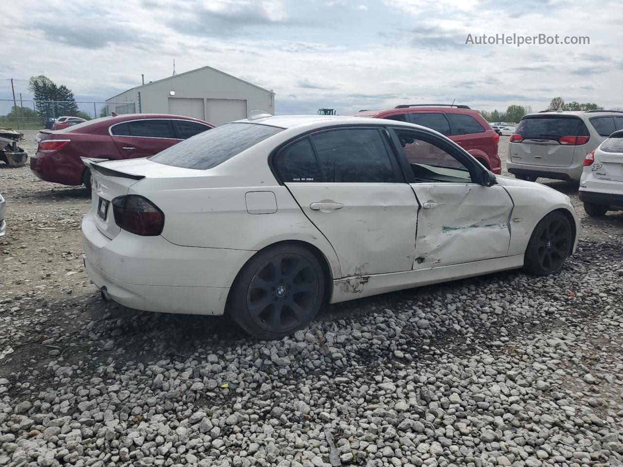 2008 Bmw 335 I White vin: WBAVB73578VH25738