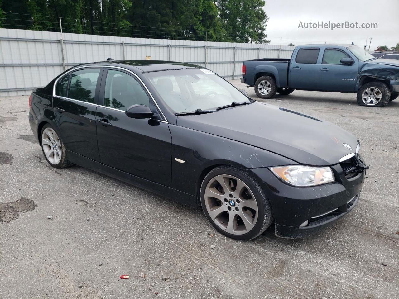 2008 Bmw 335 I Черный vin: WBAVB77558NM05289