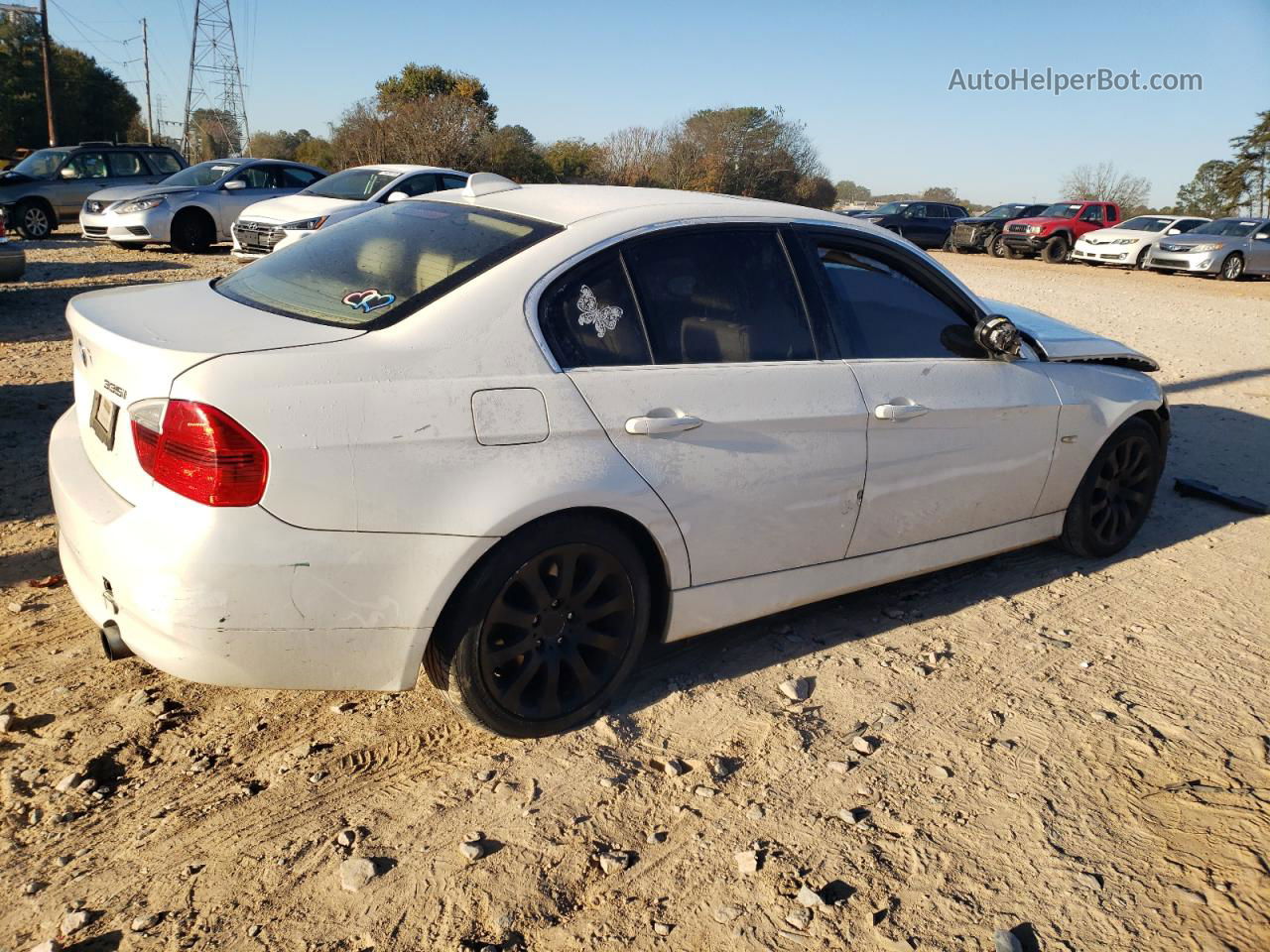 2008 Bmw 335 I White vin: WBAVB77578NH79745