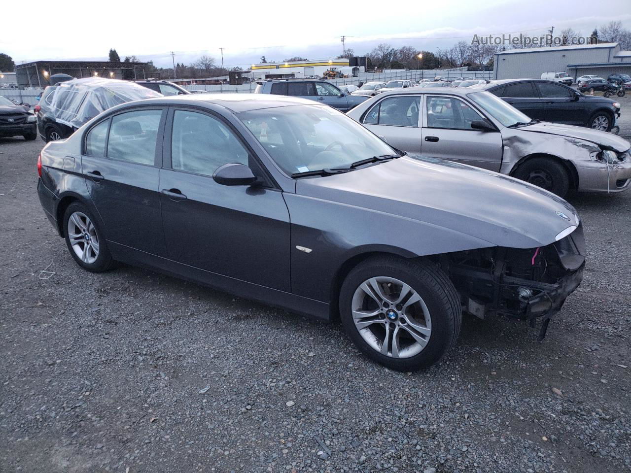 2008 Bmw 328 I Sulev Серый vin: WBAVC53508F010440