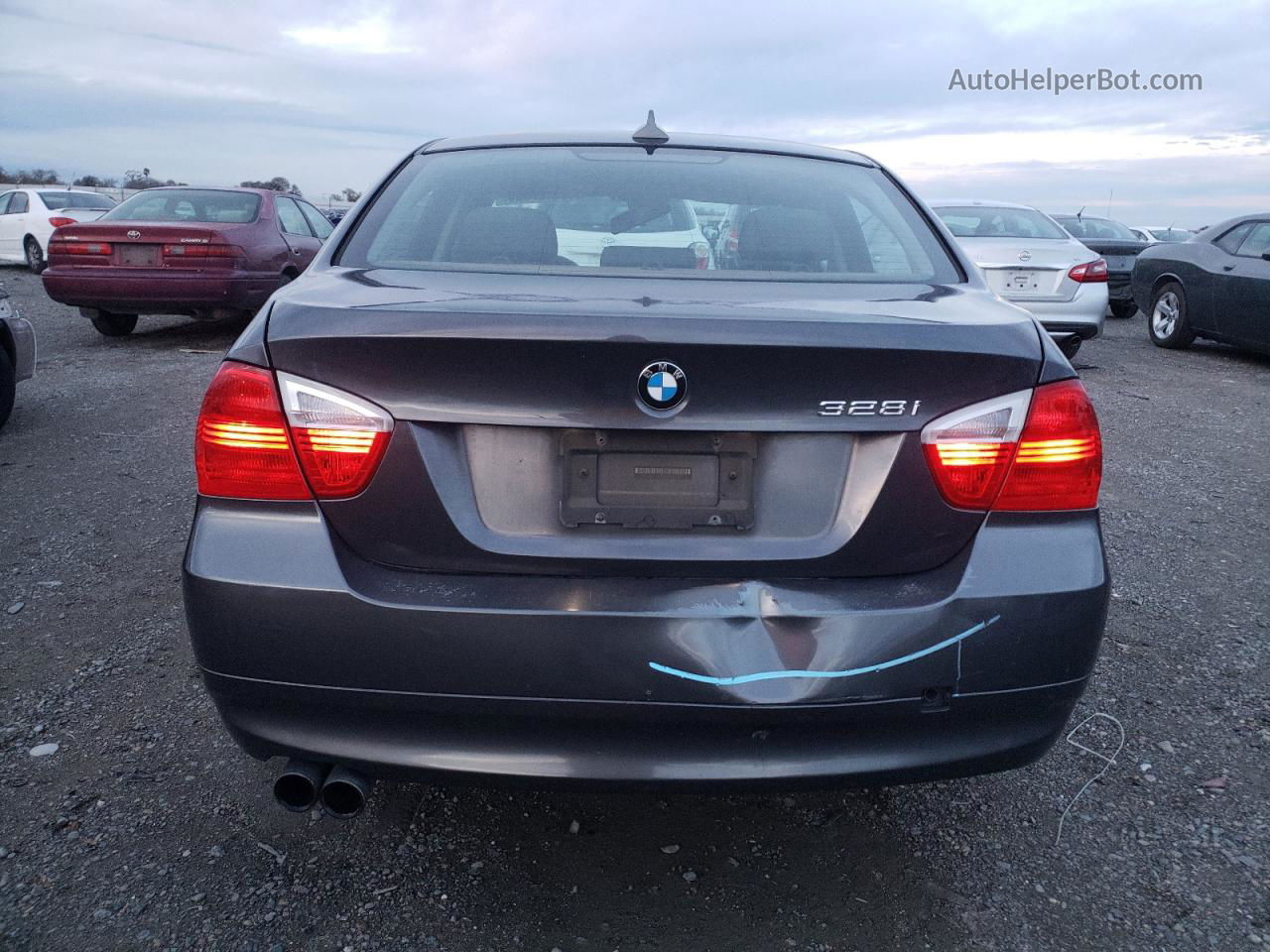 2008 Bmw 328 I Sulev Gray vin: WBAVC53508F010440