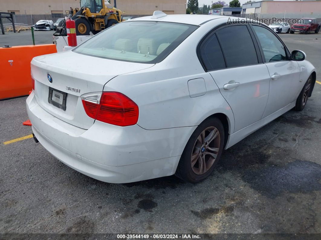 2008 Bmw 328i White vin: WBAVC53528FZ83366