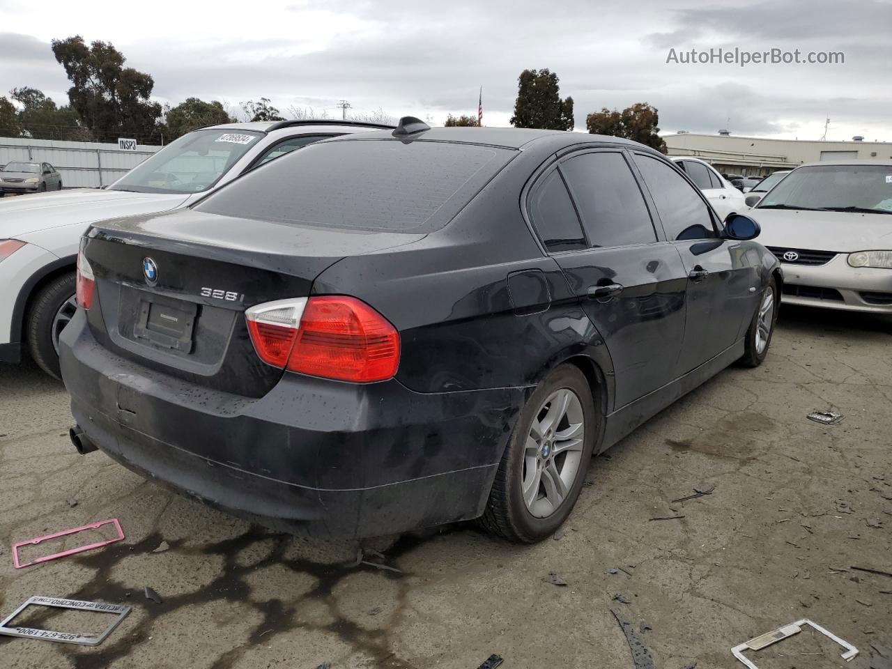 2008 Bmw 328 I Sulev Black vin: WBAVC53568FZ86237