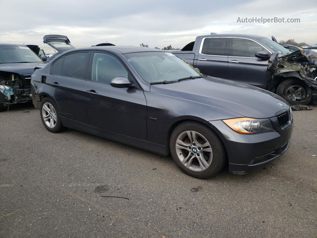 2008 Bmw 328 I Sulev Charcoal vin: WBAVC535X8F008193