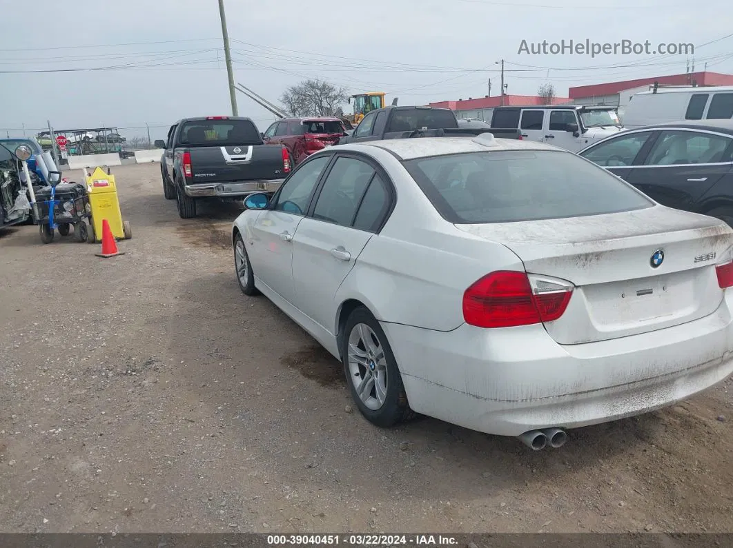 2008 Bmw 328i   White vin: WBAVC535X8FZ82188