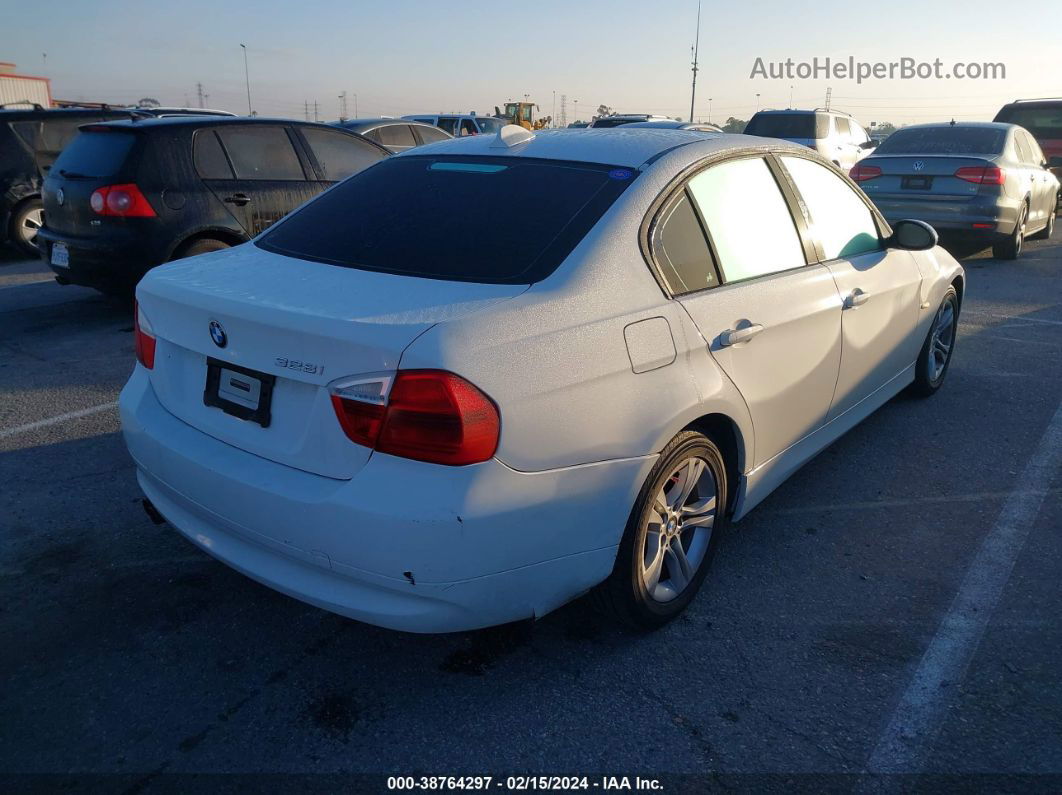 2008 Bmw 328i   White vin: WBAVC57568NK77744