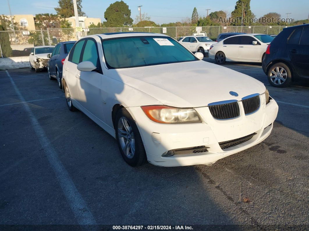 2008 Bmw 328i   White vin: WBAVC57568NK77744