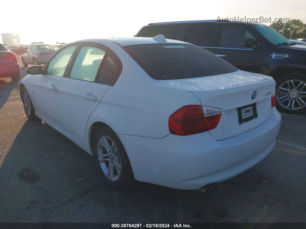 2008 Bmw 328i   White vin: WBAVC57568NK77744