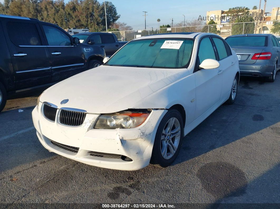 2008 Bmw 328i   White vin: WBAVC57568NK77744