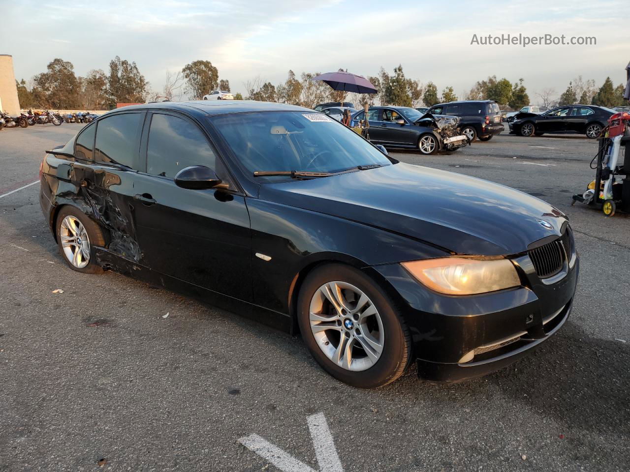 2008 Bmw 328 I Sulev Black vin: WBAVC57568NK77811