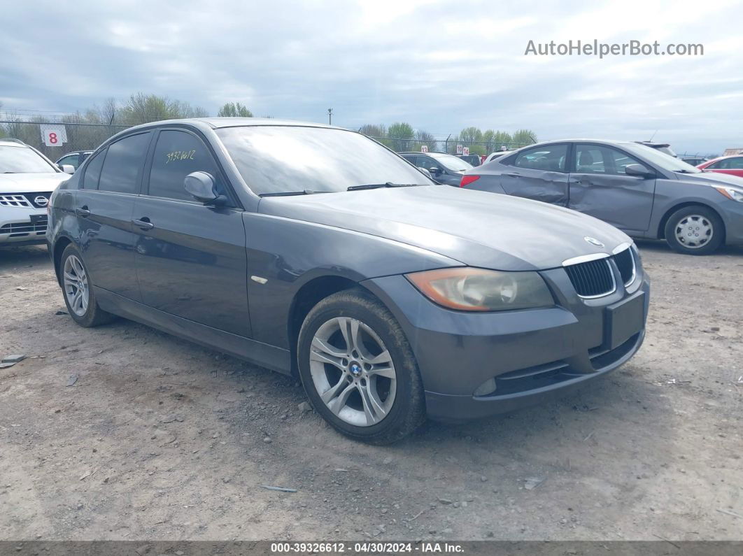 2008 Bmw 328i   Gray vin: WBAVC57588NK77843