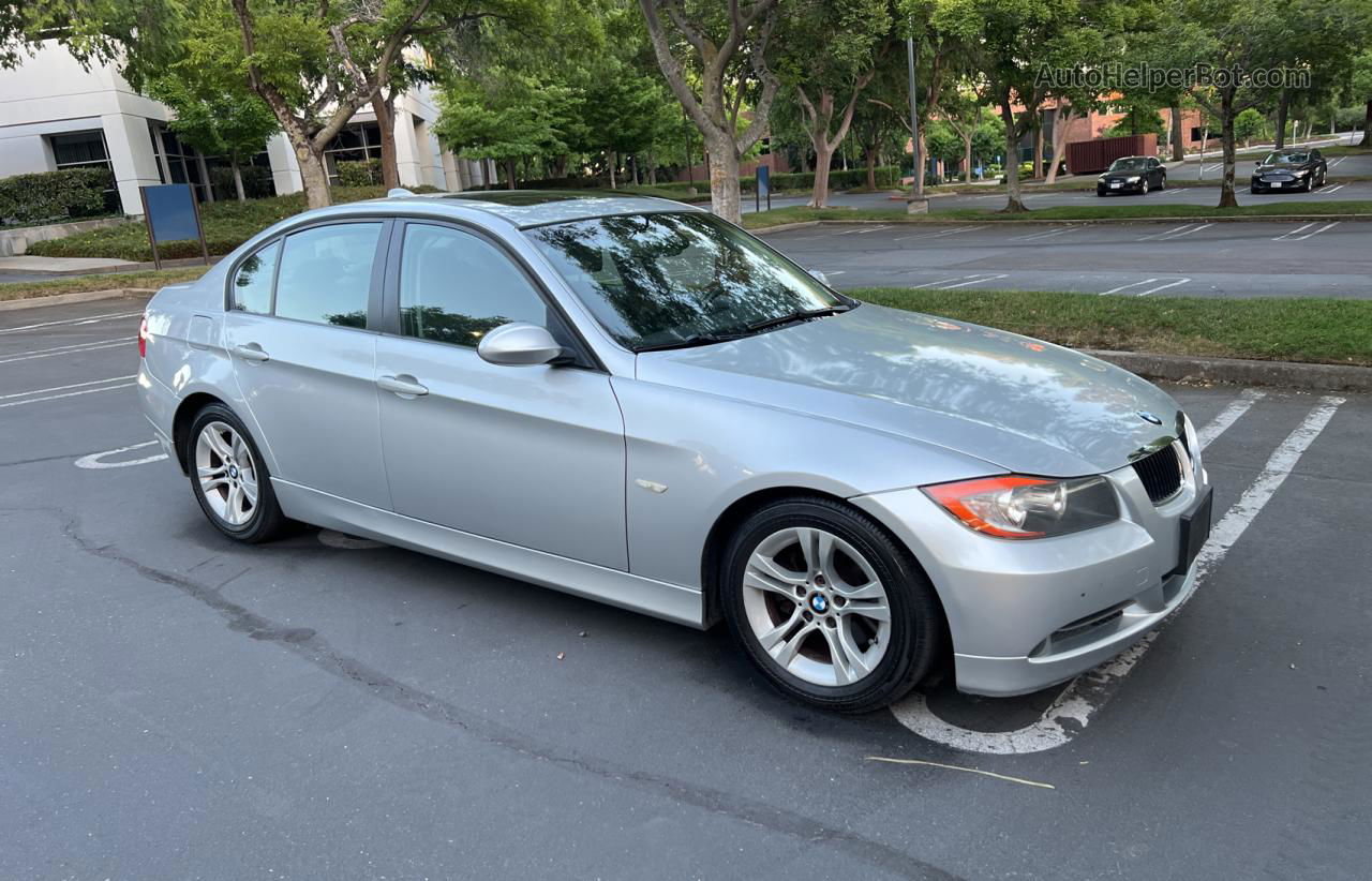 2008 Bmw 328 I Sulev Silver vin: WBAVC57588NK78216