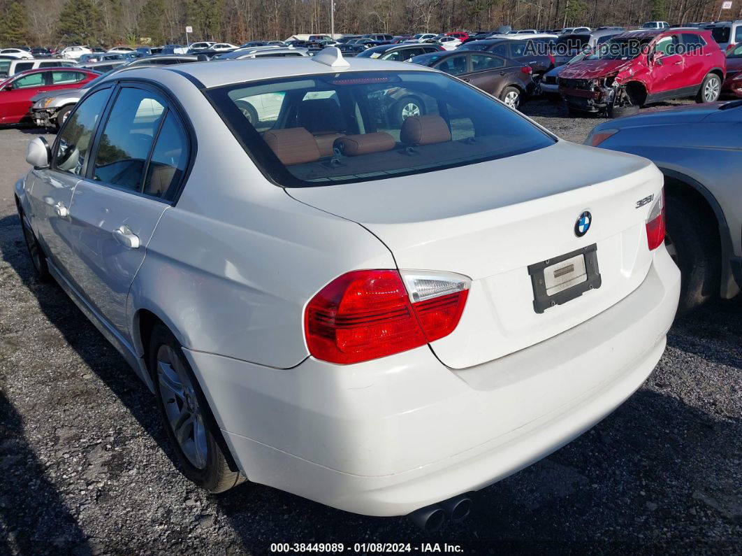 2008 Bmw 328i   White vin: WBAVC57598NK77897