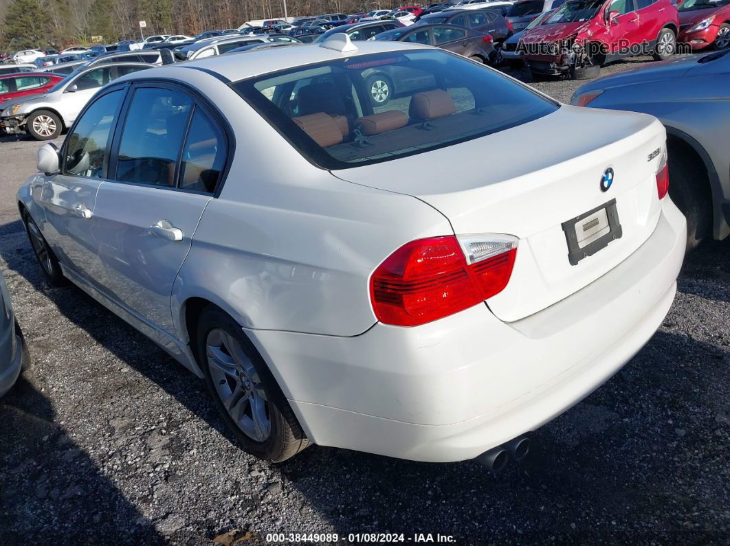 2008 Bmw 328i   White vin: WBAVC57598NK77897