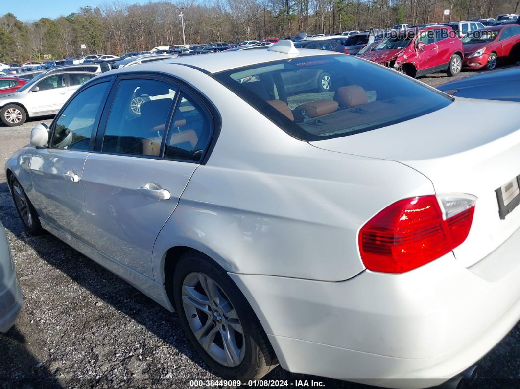 2008 Bmw 328i   White vin: WBAVC57598NK77897