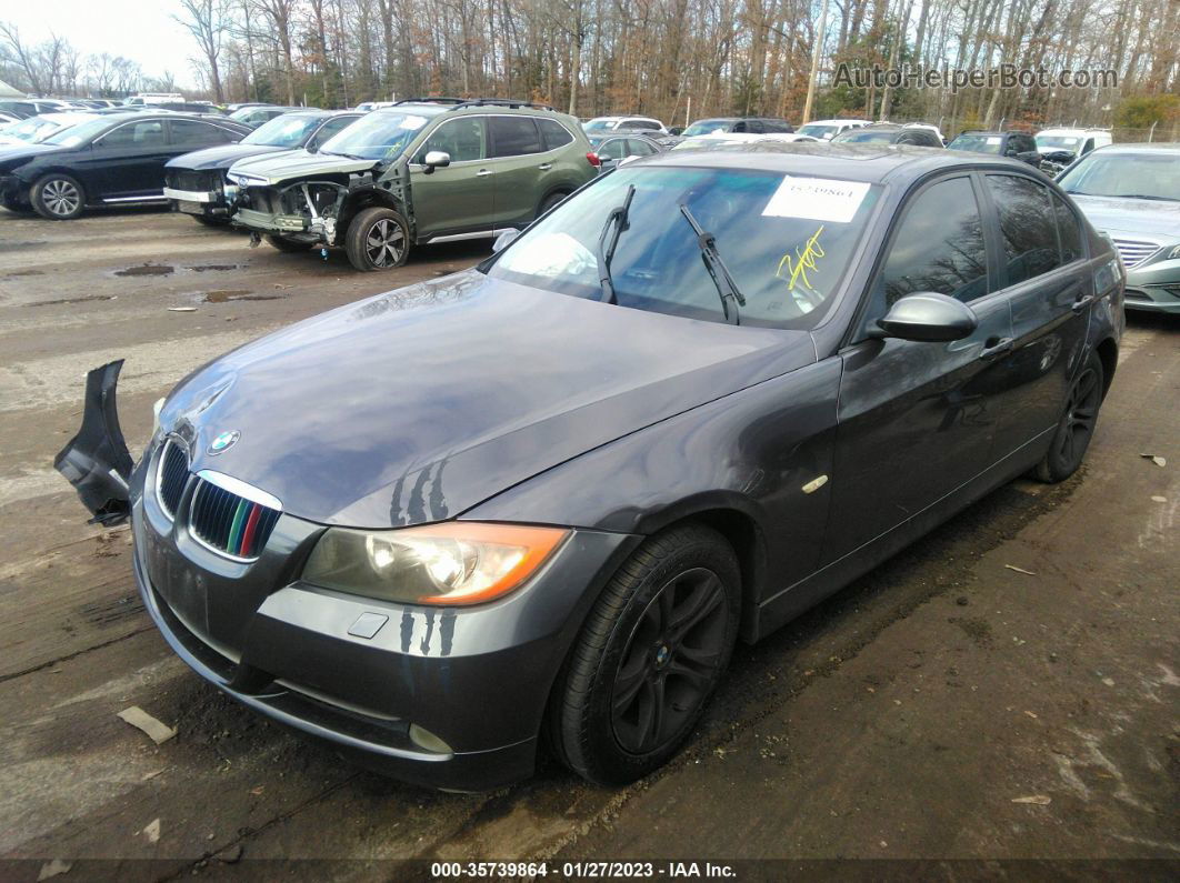 2008 Bmw 328xi Gray vin: WBAVC73508KP38567