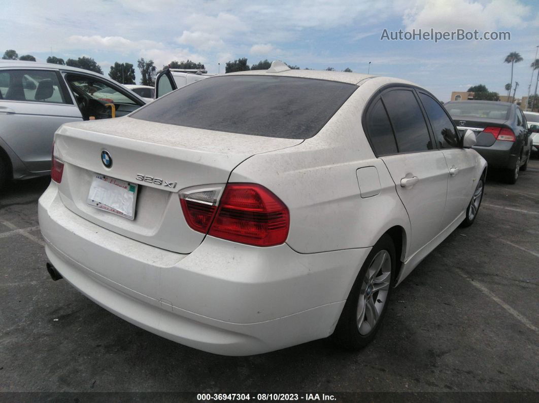 2008 Bmw 3 Series 328xi White vin: WBAVC73508KX91740