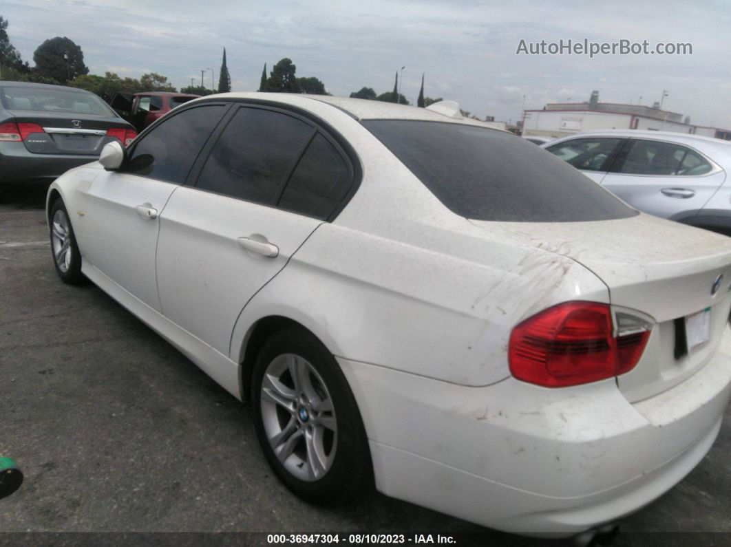 2008 Bmw 3 Series 328xi White vin: WBAVC73508KX91740