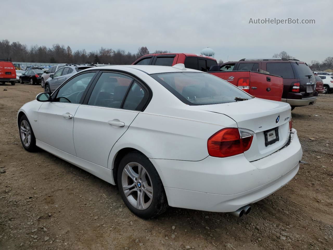 2008 Bmw 328 Xi Sulev White vin: WBAVC73548KP38099