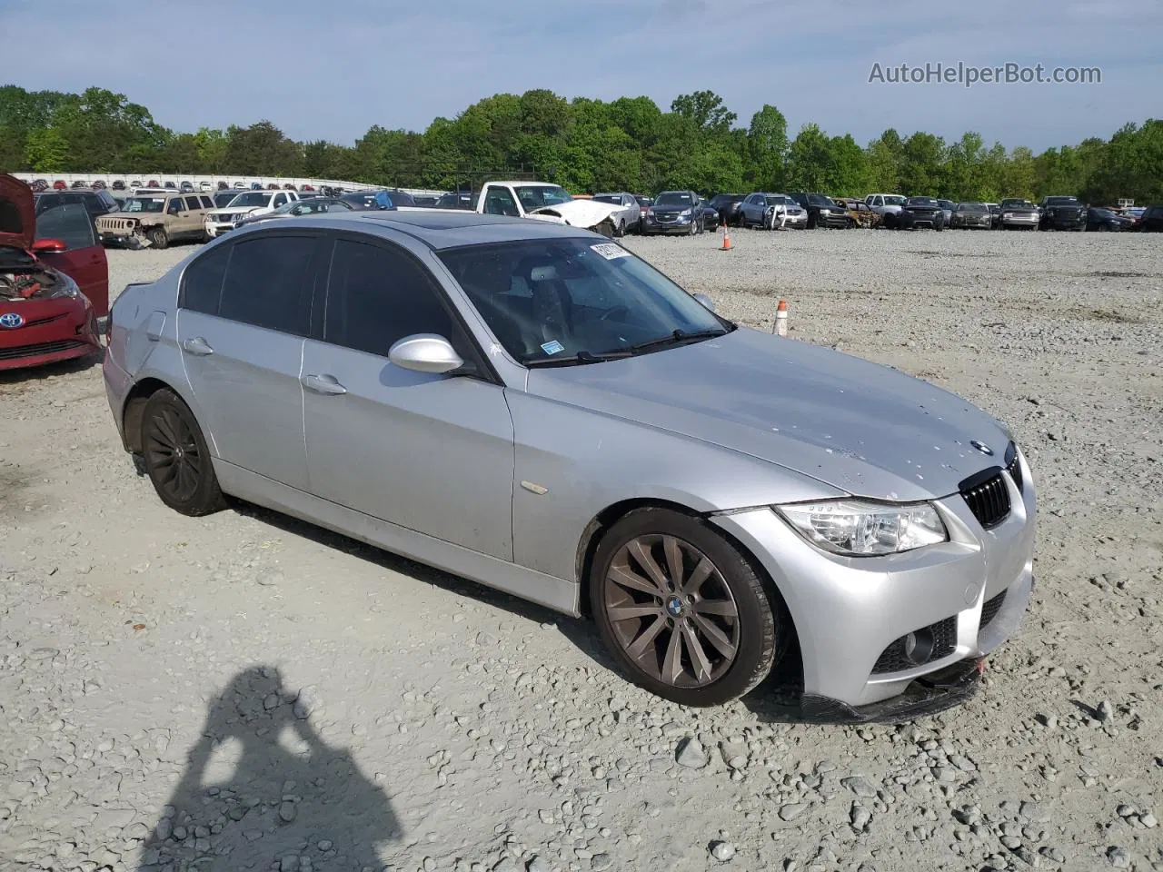 2008 Bmw 328 Xi Silver vin: WBAVC93518K040691