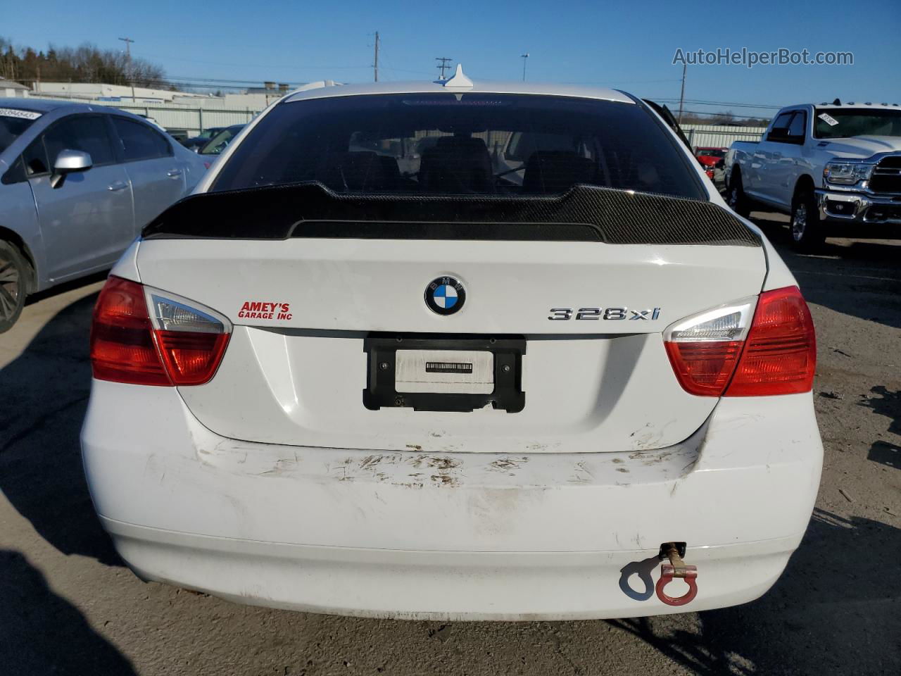 2008 Bmw 328 Xi White vin: WBAVC93518KZ72664