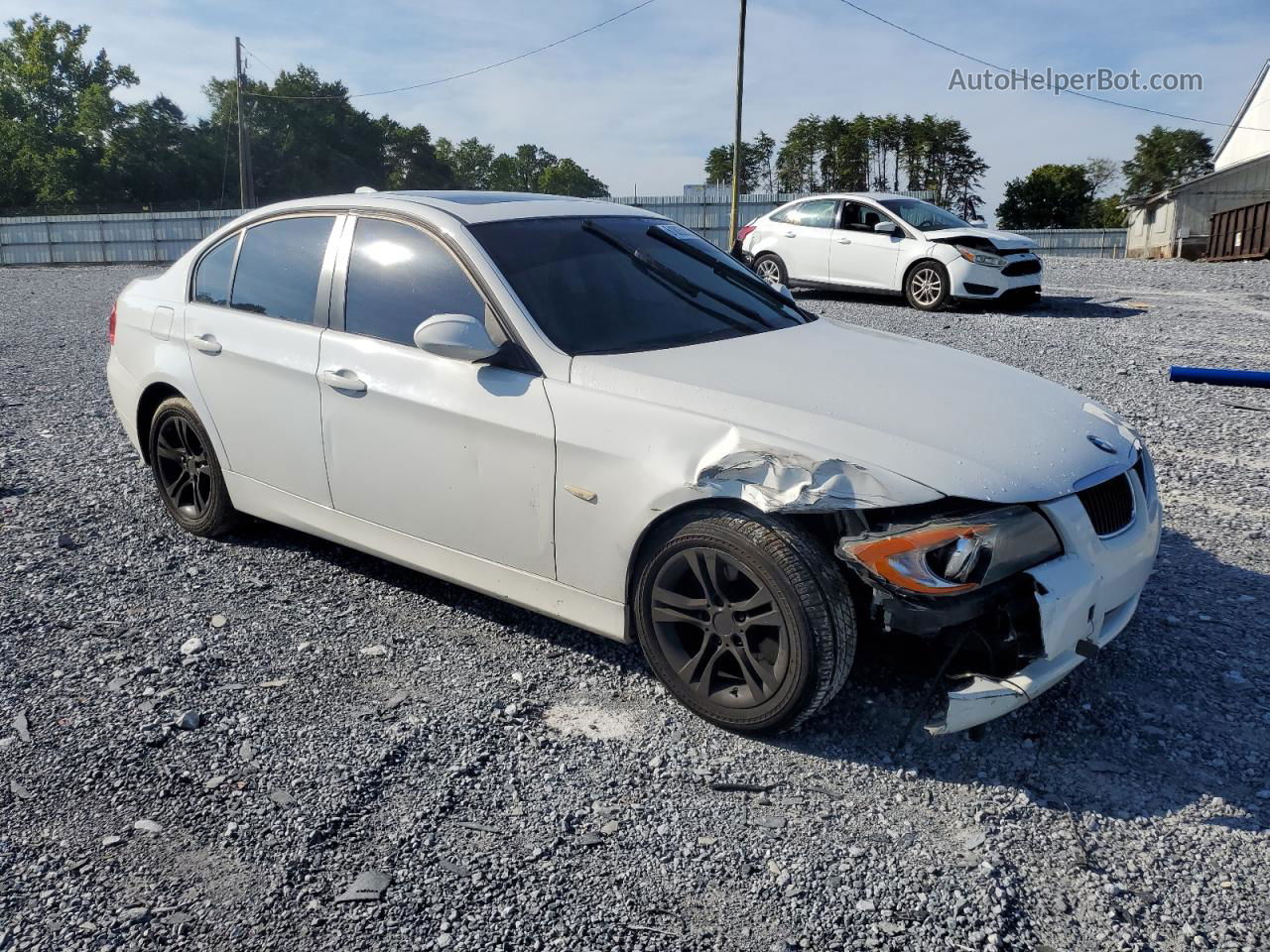 2008 Bmw 328 Xi White vin: WBAVC93538K042362