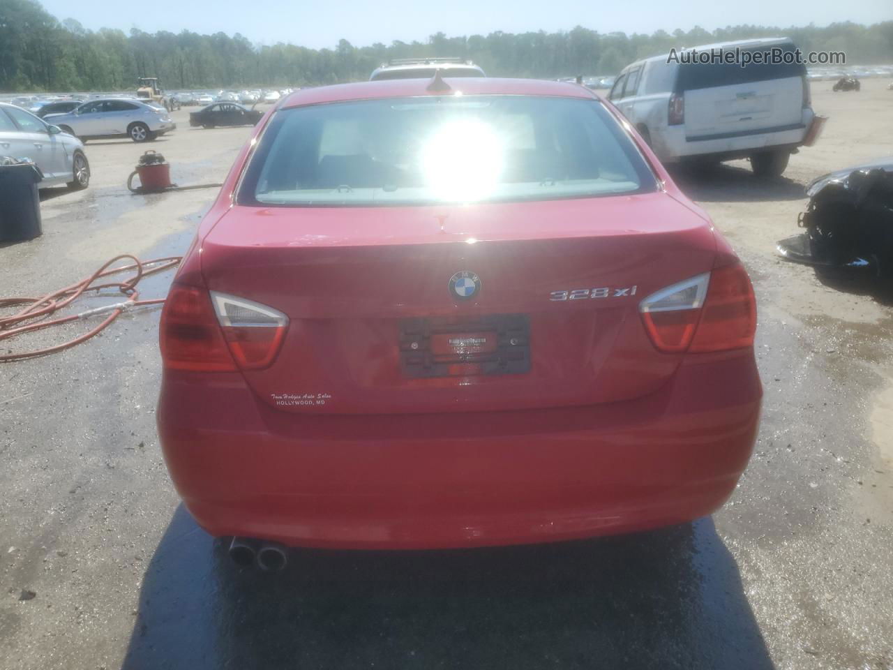 2008 Bmw 328 Xi Red vin: WBAVC93588K043099