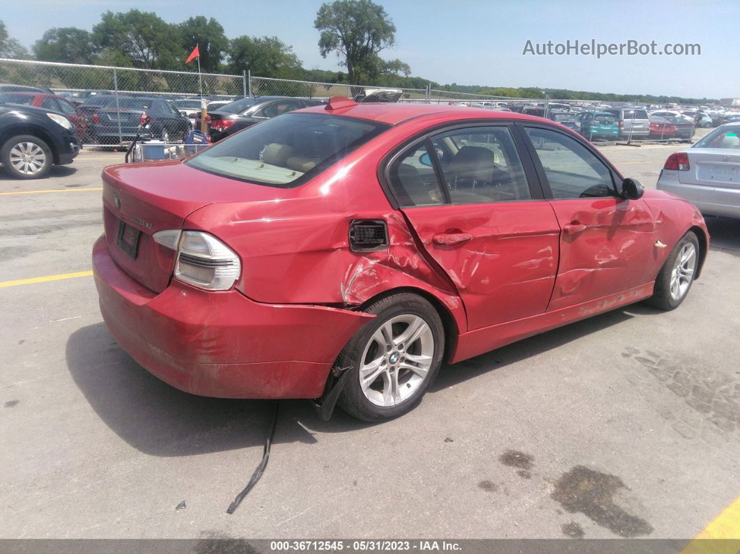 2008 Bmw 3 Series 328xi Red vin: WBAVC93588KZ73178