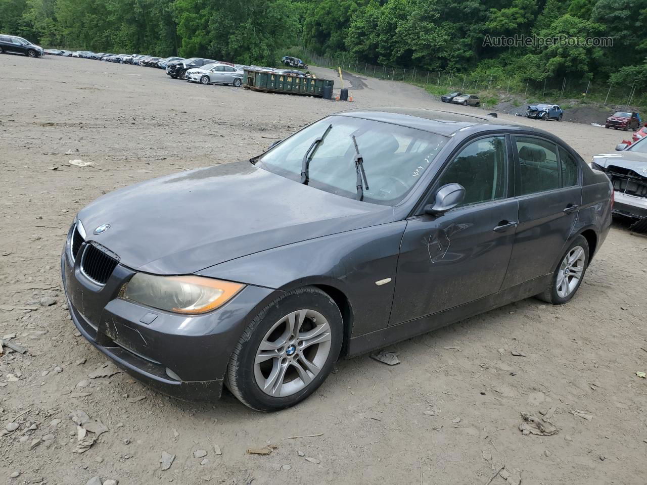 2008 Bmw 328 Xi Серый vin: WBAVC935X8K041922