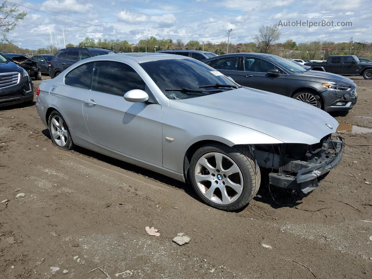 2008 Bmw 328 Xi Silver vin: WBAWC33508PD08993